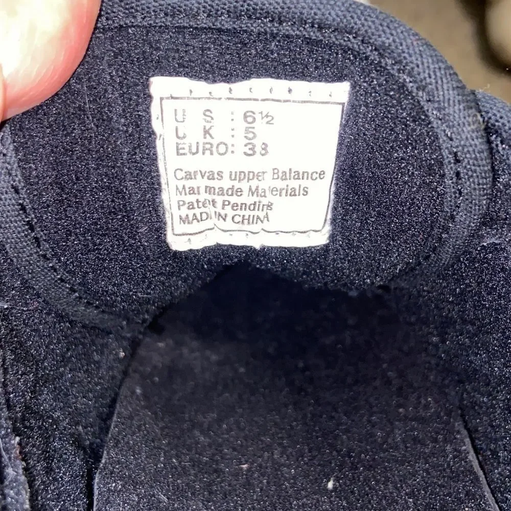 Classic Black Canvas Dansneaker Dance Sneakers Size SU 6.5